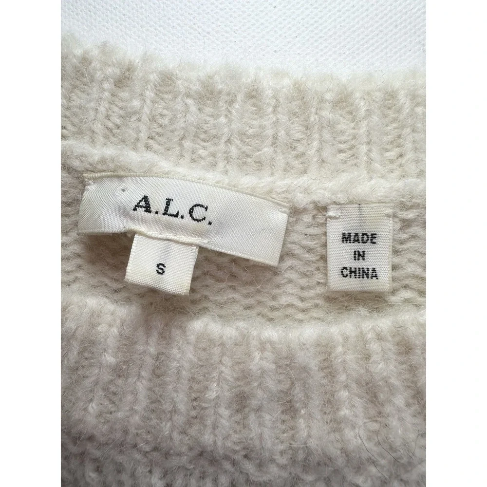 A.L.C. Women's SMALL Badgley‎ Alpaca Wool Blend Fair Isle Sweater Quiet Luxury